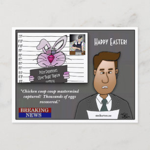 Chicken Coop Coup Mastermind Holiday Postcard