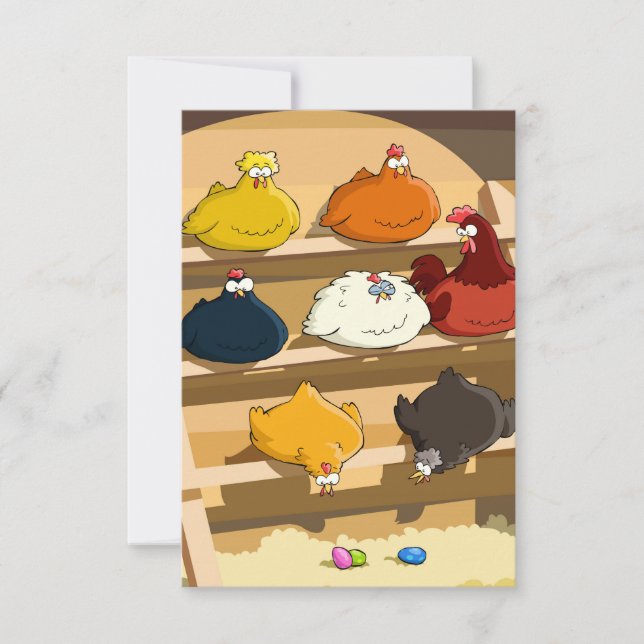 Chicken Coop Easter Eggs Invitation (Front)