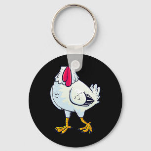 Chicken Costume Body Funny Farm Animal Farming Hal Keychain
