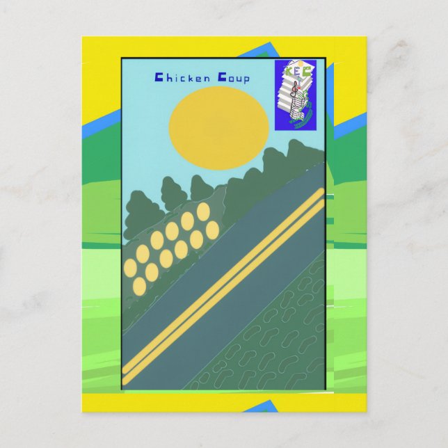 Chicken Coup  Announcement Postcard (Front)