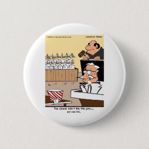 Chicken Courtroom Drama Funny Gifts & Tees 2 Inch Round Button