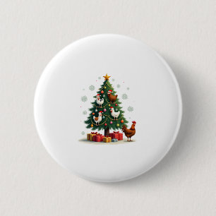 Chicken Cow Goat Horse Farm Animal Farmer Christma 2 Inch Round Button