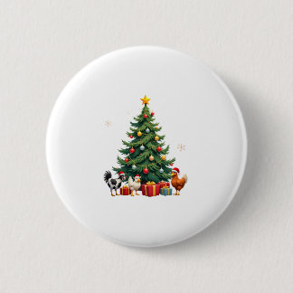 Chicken Cow Goat Horse Farm Animal Farmer Christma 2 Inch Round Button