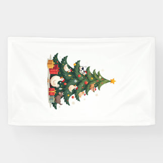 Chicken Cow Goat Horse Farm Animal Farmer Christma Banner