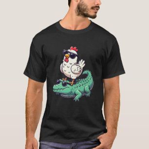Chicken Crocodile Sunglasses T-Shirt