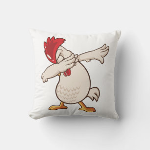Chicken Dabbing Farmer Dab Dance Throw Pillow