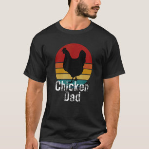 Chicken Dad Vintage Retro Backyard Chicken Farm Da T-Shirt
