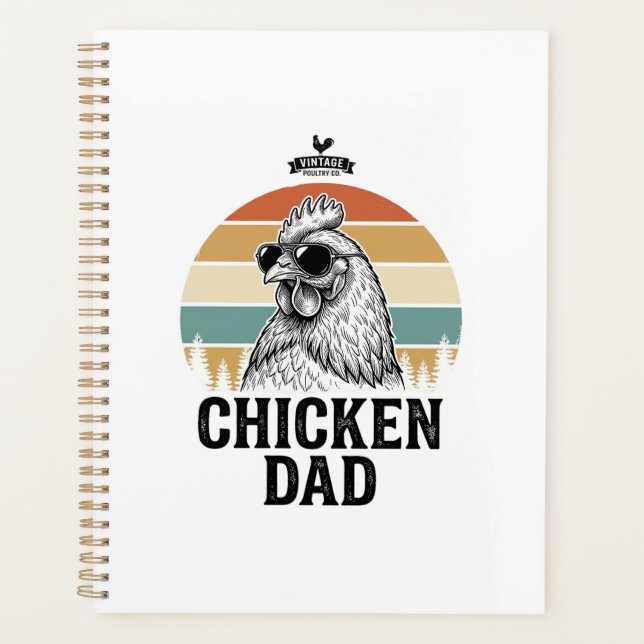 Chicken Dad Vintage Sunset Funny Chicken Lover Shi (Devant)