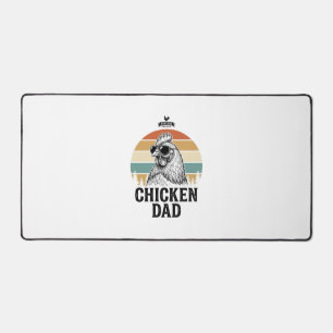 Chicken Dad Vintage Sunset Funny Chicken Lover Shi Desk Mat