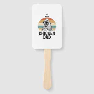 Chicken Dad Vintage Sunset Funny Chicken Lover Shi Hand Fan