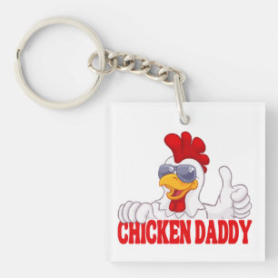 Chicken Daddy Chicken Dad Father Chicken Lover Keychain