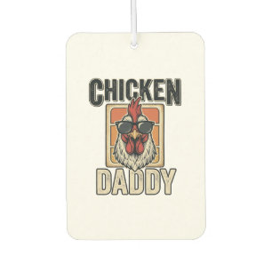 Chicken Daddy Funny Rooster Vintage Vector Shirt_1 Air Freshener