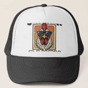 Chicken Daddy Funny Rooster Vintage Vector Shirt_1 Trucker Hat