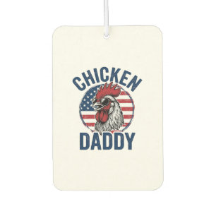 Chicken Daddy Rooster Vintage Patriotic Shirt Desi Air Freshener