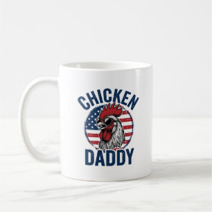 Chicken Daddy Rooster Vintage Patriotic Shirt Desi Coffee Mug