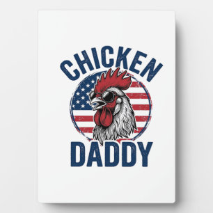 Chicken Daddy Rooster Vintage Patriotic Shirt Desi Plaque