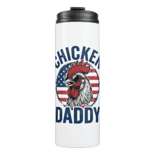 Chicken Daddy Rooster Vintage Patriotic Shirt Desi Thermal Tumbler