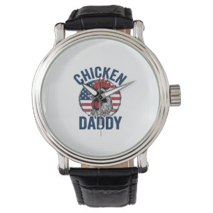 Chicken Daddy Rooster Vintage Patriotic Shirt Desi Watch