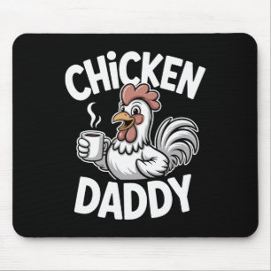 Chicken Daddy Vintage Poultry Farmer Funny Fathers Mouse Pad