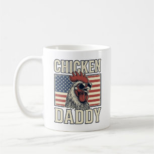 Chicken Daddy Vintage Rooster Patriotic Coffee Mug