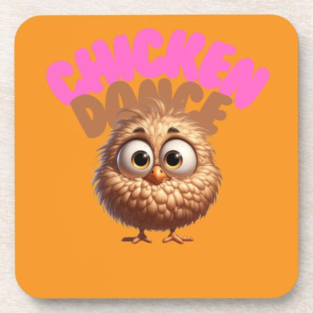 Chicken Dance Plastic Coaster (Front)