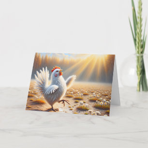 Chicken Dancing In Sunshine Card