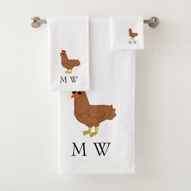 Chicken Design Monogrammed (En situation)