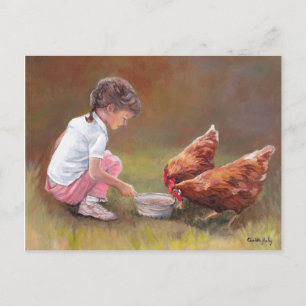 Chicken Dinner Original Art Postcard