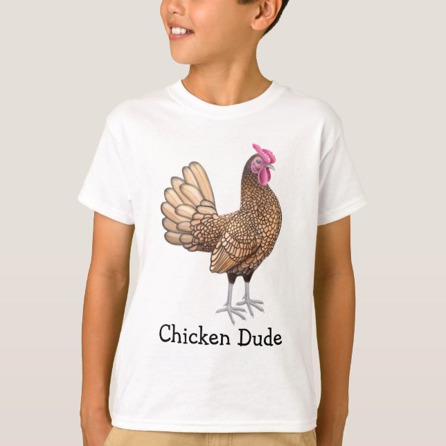 Chicken Dude Kids T-Shirt (Front)
