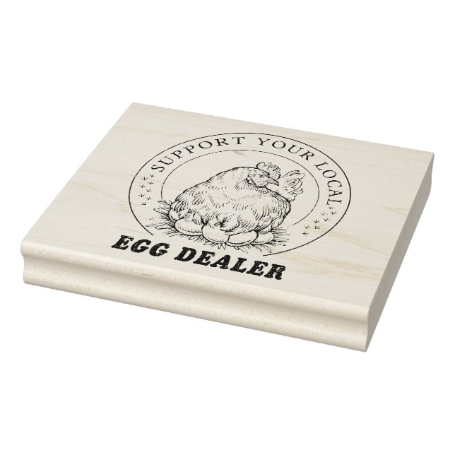 Chicken Egg Dealer Funny Rubber Stamp (Stamp)