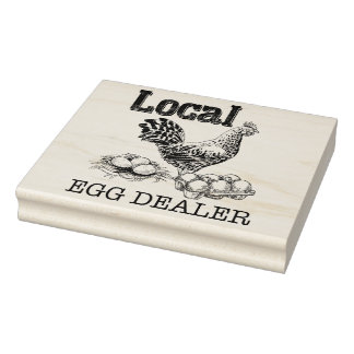 Chicken Egg Dealer Funny Rubber Stamp