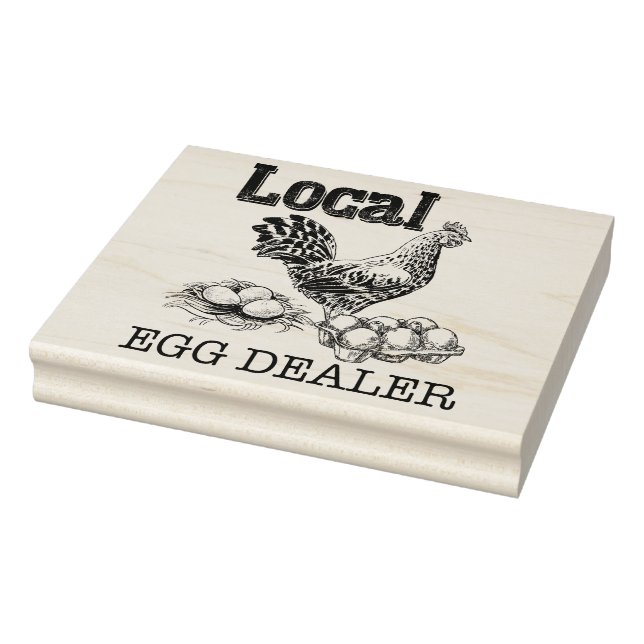 Chicken Egg Dealer Funny Rubber Stamp (Stamp)