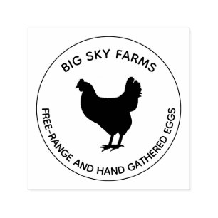 Chicken Eggs Farm Fresh Eggs  Self-inking Stamp