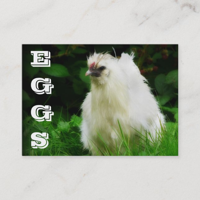 Chicken EGGS  Free Range Laying Hen Poultry Farm Business Card (Front)