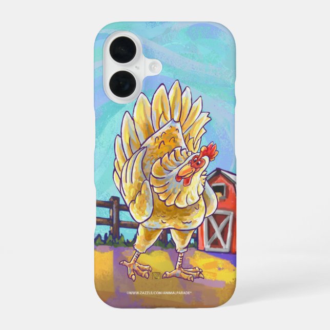 Chicken Electronics iPhone 16 Case (Back)