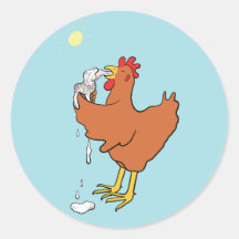 Chicken Enjoying Ice-cream