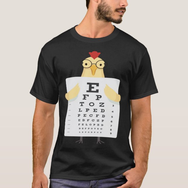 Chicken Eye Chart T-Shirt (Front)