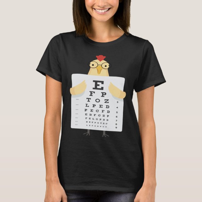 Chicken Eye Chart T-Shirt (Front)