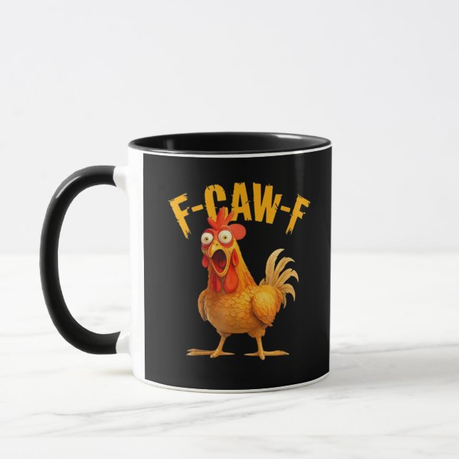 Chicken F-Caw-F Classic Cool Unique Mug (Left)