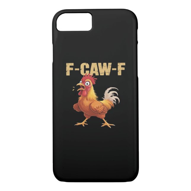 Chicken F-Caw-F Classic Funny Retro Case-Mate iPhone Case (Back)