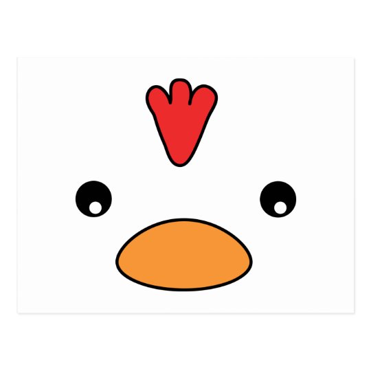 Chicken Face Postcard
