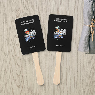 Chicken Family Reunion Cookout Custom  Hand Fan