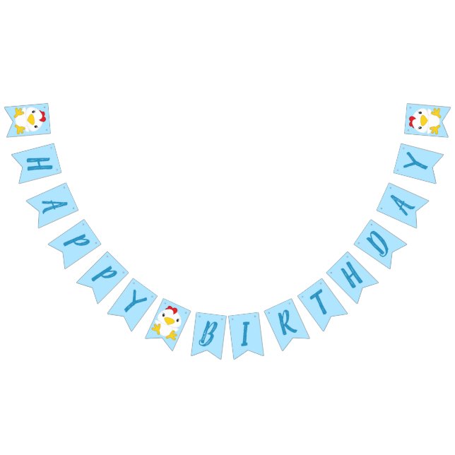 Chicken Farm Birthday Party Bunting Flags (All)