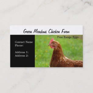 Chicken Farm  Free Range Eggs Business Cards