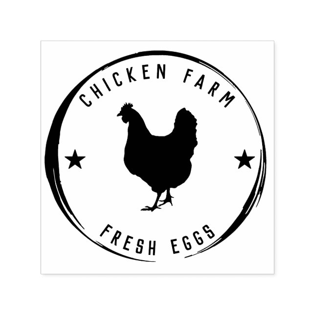 Chicken Farm Fresh Eggs Country Hen Self-inking St Stamp (Design)