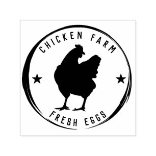 Chicken Farm Fresh Eggs Country Hen Self-inking Stamp