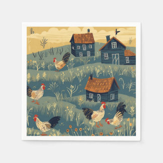 chicken Farm Paper Napkin