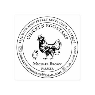 Chicken Farm Rubber Stamp