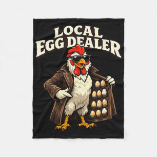Chicken Farmer Local Egg Dealer Rancher Farm Dad M Fleece Blanket