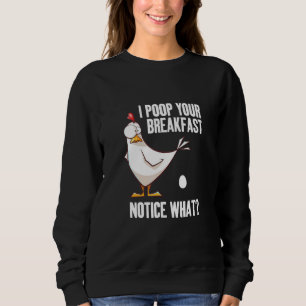 Chicken Farmer Woman Agriculture Rooster Girl Chic Sweatshirt